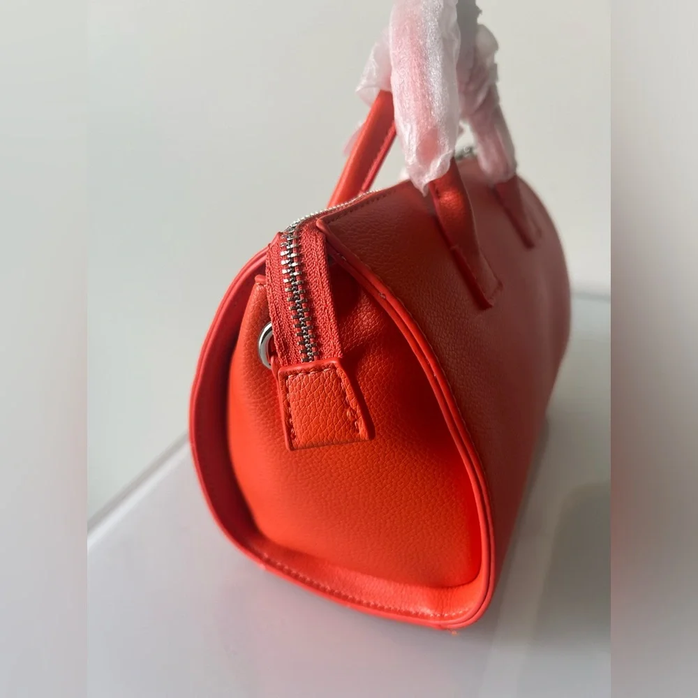 Juicy Couture UK Orange Leather silver stud Satchel Bag